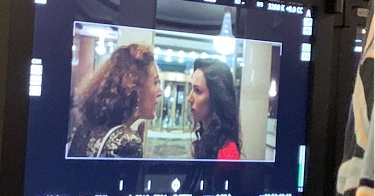 Cecilia Carbonell filmando escenas de la serie de Timbiriche