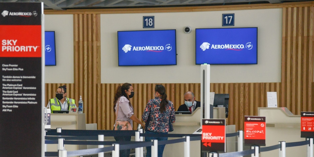 Usuarias de Aeroméxico, en una fotografía ilustrativa.