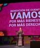 Clara Brugada rinde cuentas sobre sus primeros dos años al frente del Gobierno de la Ciudad de México en el Auditorio Nacional.