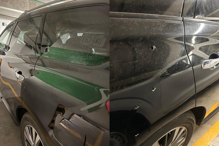 El vehículo en el que viajaba la candidata a la alcaldía Cuauhtémoc por PAN, PRI y PRD, Alessandra Rojo de la Vega, recibió varios impactos de bala el sábado.