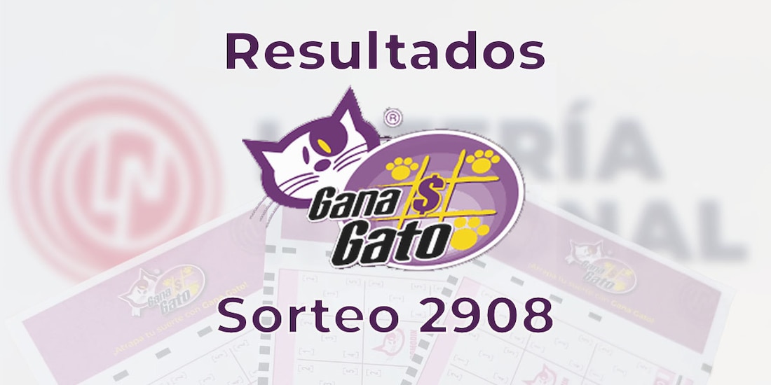 Resultados del Gana Gato 2908 del 20 de septiembre del 2025.
