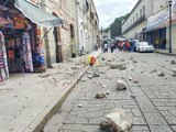 Daños por sismo en Oaxaca.