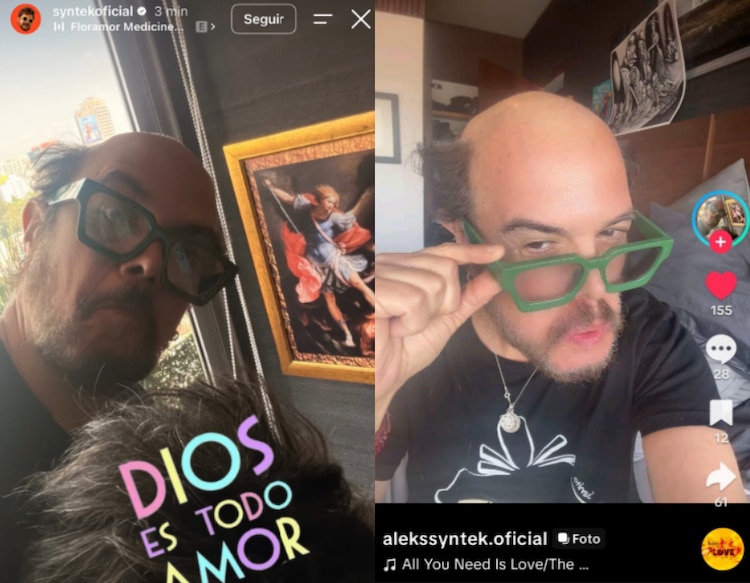 Aleks Syntek comparte fotos sin peluquín