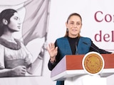 La mandataria Claudia Sheinbaum, ayer, en conferencia de prensa.