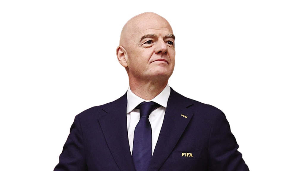 EL PRESIDENTE de la FIFA, ayer en el Estadio Vancouver.
