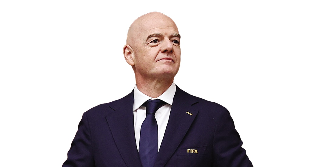 EL PRESIDENTE de la FIFA, ayer en el Estadio Vancouver.