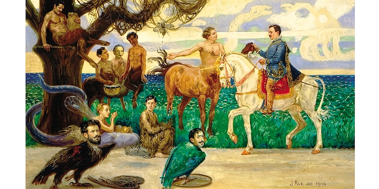 Entrada de don Jesús Luján a la Revista Moderna, Julio Ruelas, 1899 (al centro, sentado, Bernardo Couto).