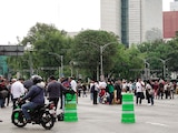Bloqueo de sindicalizados de cultura; cerrando Insurgentes y Reforma.