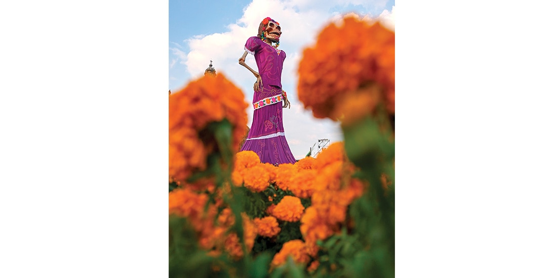 LA CATRINA más alta del mundo, en la
Megaofrenda del Zócalo, el jueves