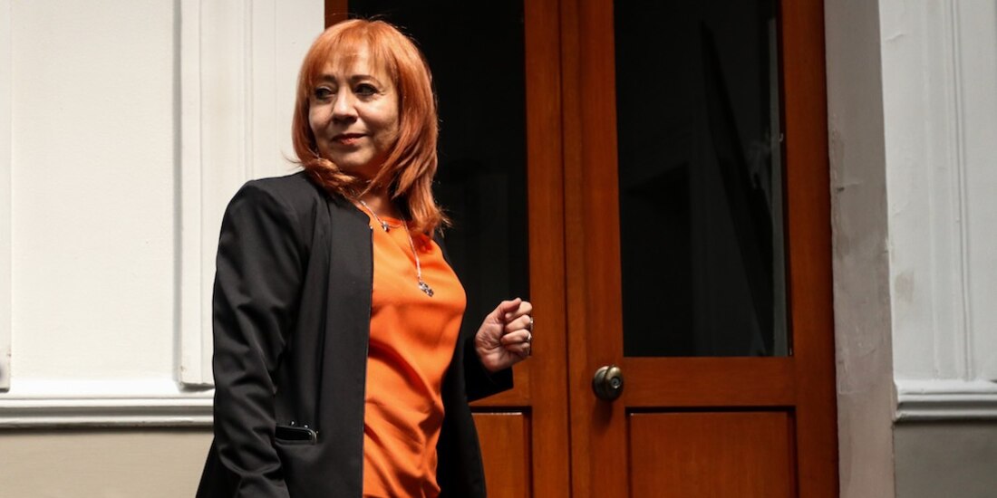 La titular de la CNDH, el jueves pasado.