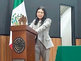 La diputada Valeria Cruz durante una conferencia sobre cuidados paliativos, ayer.