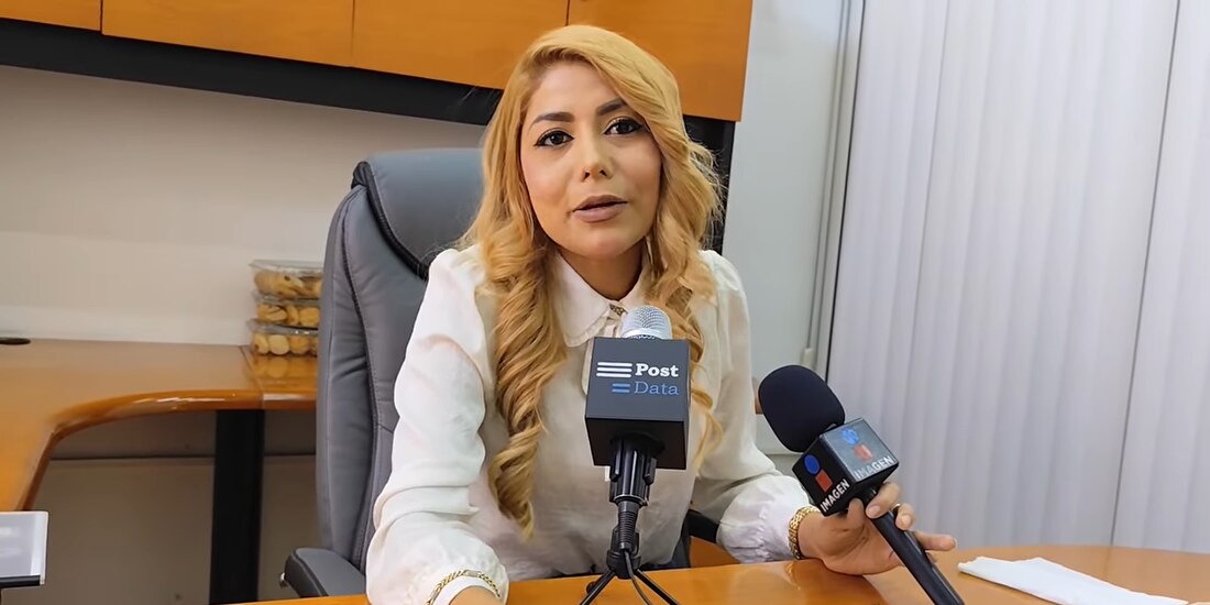 La diputada Sandra Olimpia Garibay Esquivel, ayer, en entrevista con medios.