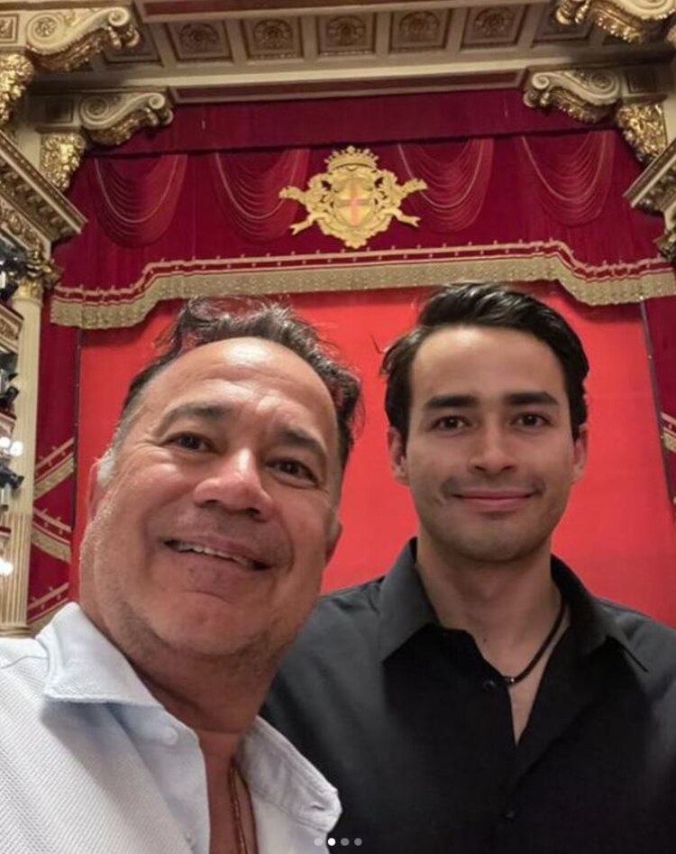 Nicandro Díaz y su hijo Nicandro