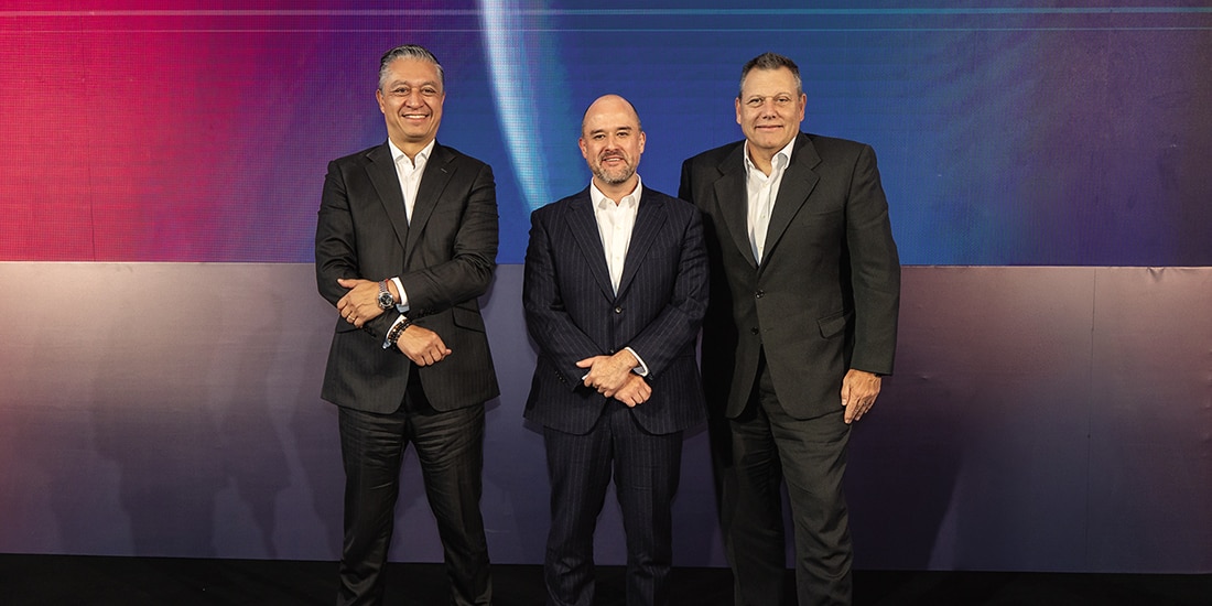 Directivos de Nissan durante el Vision Latam, ayer.