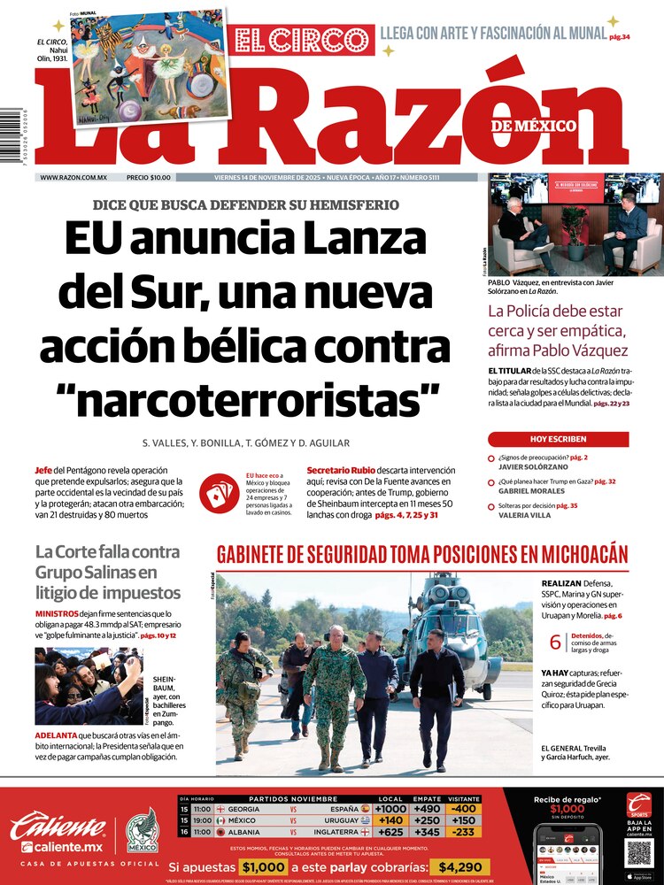 La Razón 14 Noviembre 2025