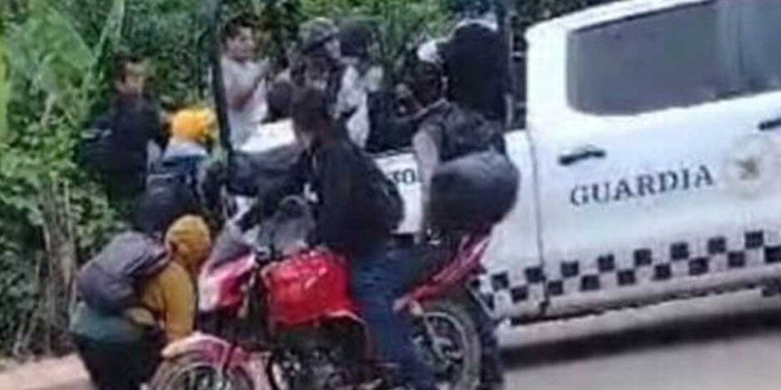 Pobladores de Oxchuc, en Chiapas, retienen a 6 guardias nacionales