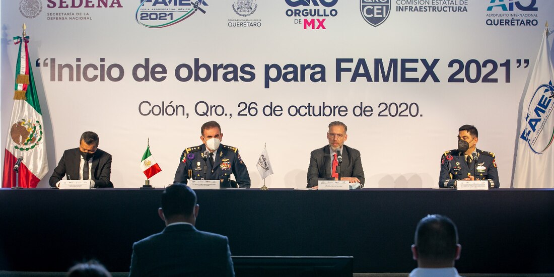 Dan inicio obras que forman parte de la infraestructura para la FAMEX 2021 en el AIQ