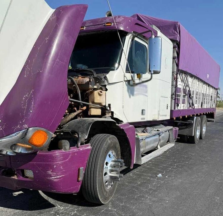 En el estado de Durango, los agentes de seguridad revisaron un tractocamión en el kilómetro 26+600 de la carretera 49D Torreón-Jiménez.