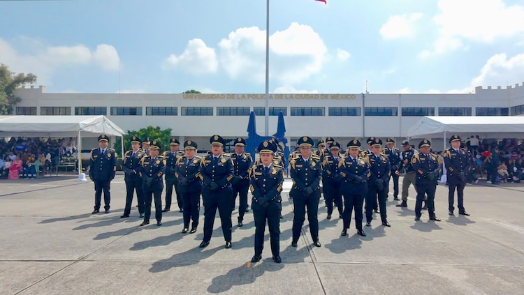 Graduación de policías de la Ciudad de México, el 25 de julio de 2026.