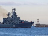 Buque ruso Moskva en el Mar Negro.