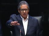 Higinio Martínez rinde protesta como presidente del Senado, el 31 de agosto de 2026.