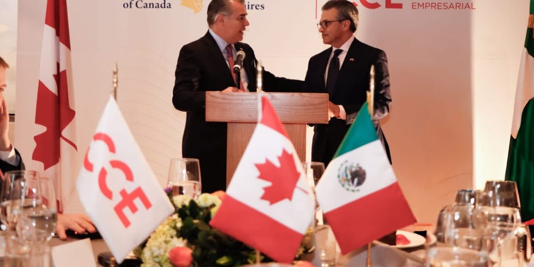 Empresarios canadienses y mexicanos se reunión este miércoles en Palacio Nacional.