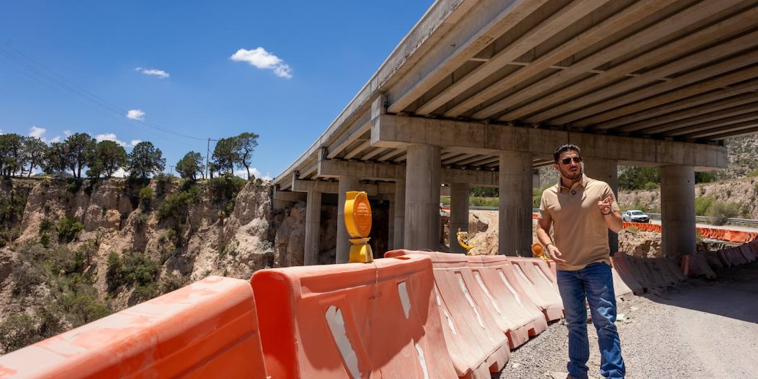 El gobernador Samuel García inspeccionó las cimentaciones hidráulicas para asegurar el paso continuo de transporte pesado.