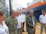 AMLO presume ferrobuque fabricado por empresa mexicana