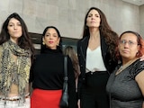 De izq. a der.: Mailys, Marion, Maha y Rosa, tras su reunión con el TSJCDMX, ayer.