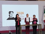 Sheinbaum junto a Luisa María Alcalde y Raquel Buenrostro.