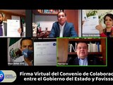Sesión virtual para la firma del convenio.