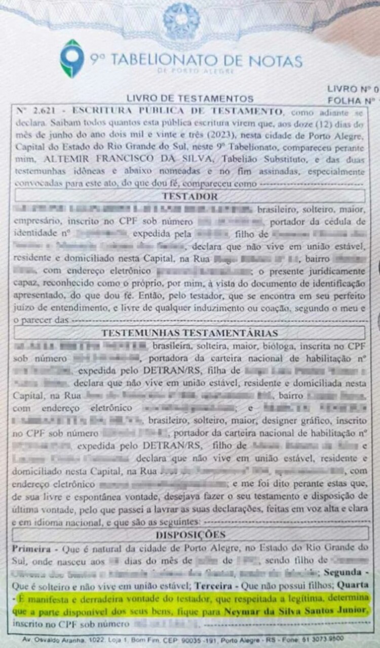 Aficionado le deja su herencia a Neymar