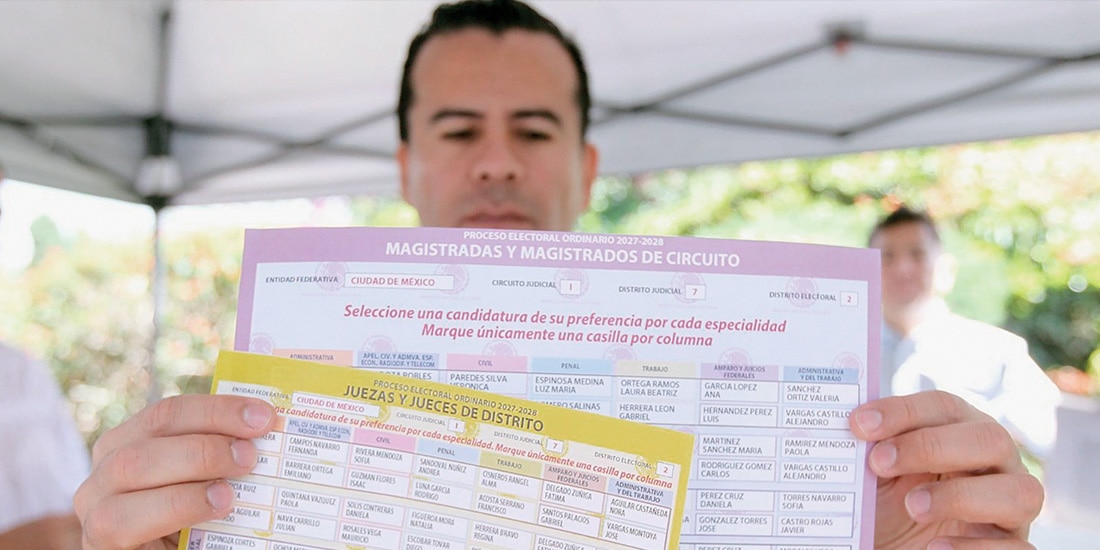 simulacro de votación del proceso electoral 2027-28 en el INE, el 26 de julio.