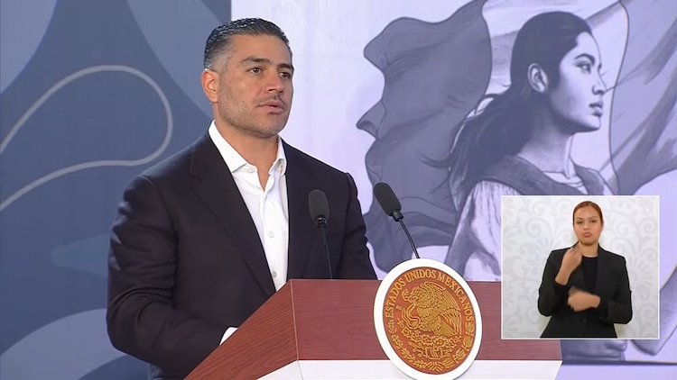 El funcionario federal en la conferencia de este jueves.