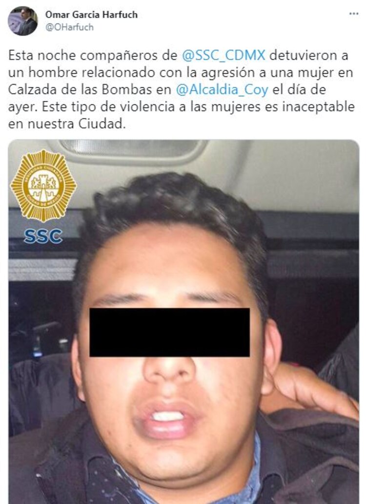 Detienen a Luis "G", hombre que fue grabado golpeando a una mujer en Coyoacán.