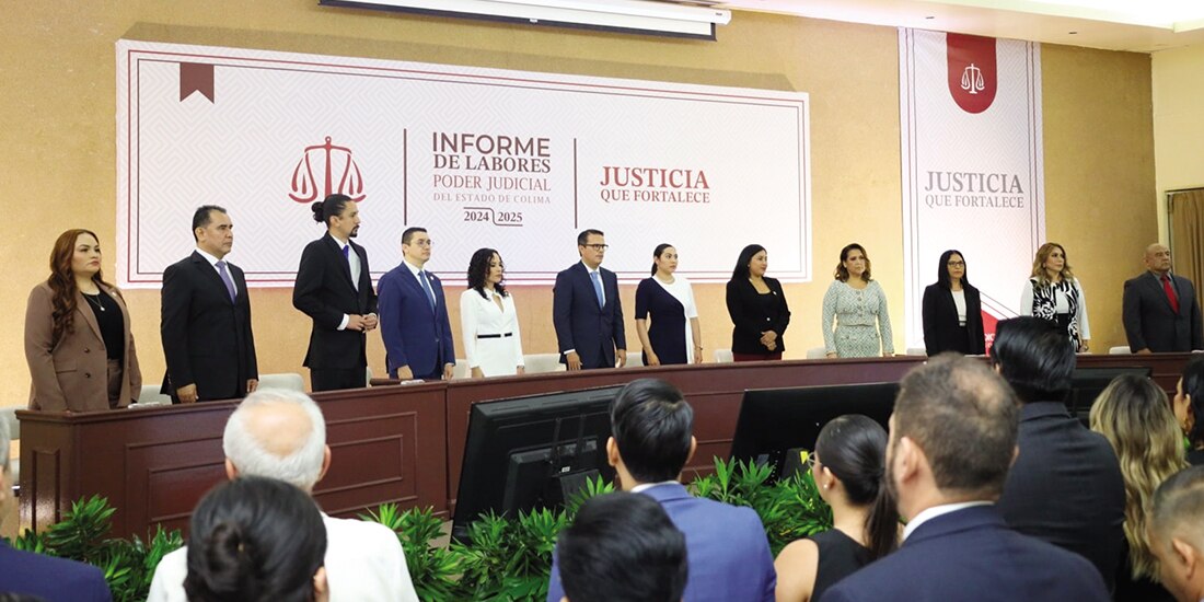 Aspecto de la presentación del informe del Poder Judicial del estado, en octubre