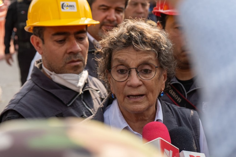 La secretaria de Gestión Integral de Riesgos y Protección Civil, Myriam Urzúa Venegas.