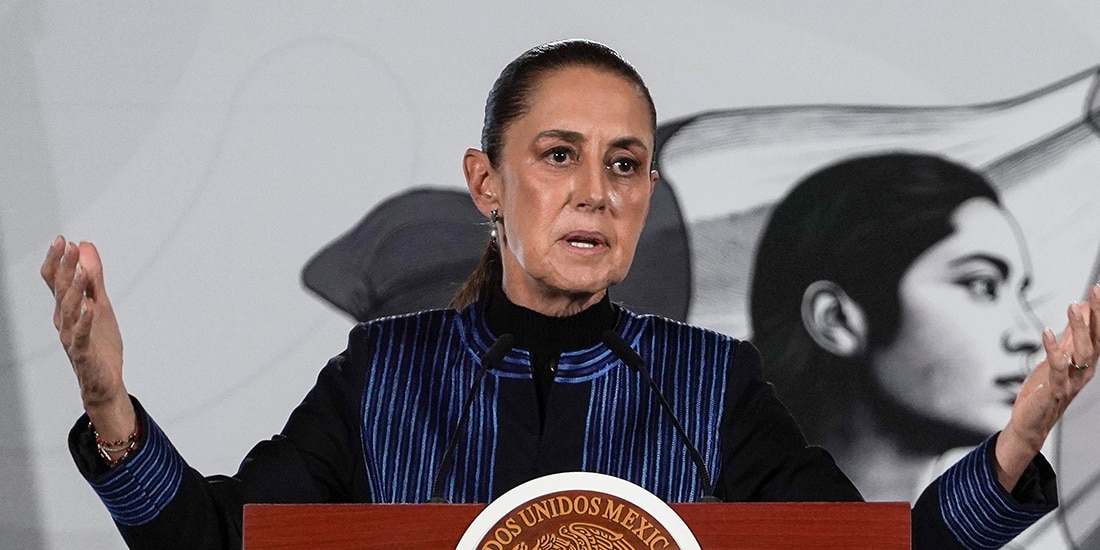 La jefa del Ejecutivo federal, ayer, en conferencia de prensa desde Palacio Nacional.