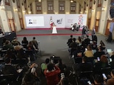 Conferencia de Claudia Sheinbaum Pardo este lunes en Palacio Nacional.