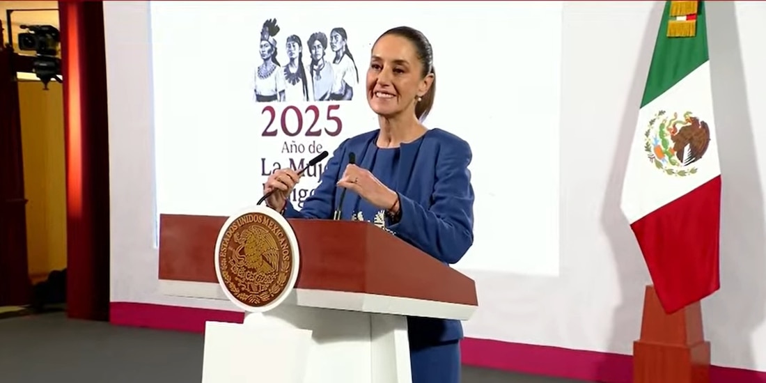 La Presidenta de México Claudia Sheinbaum en Palacio Nacional.