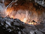 Vista interior de la Cueva del Chiquihuite, ubicada en Zacatecas.