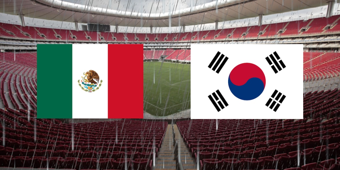 Prevén lluvias durante partido de México vs Corea del Sur