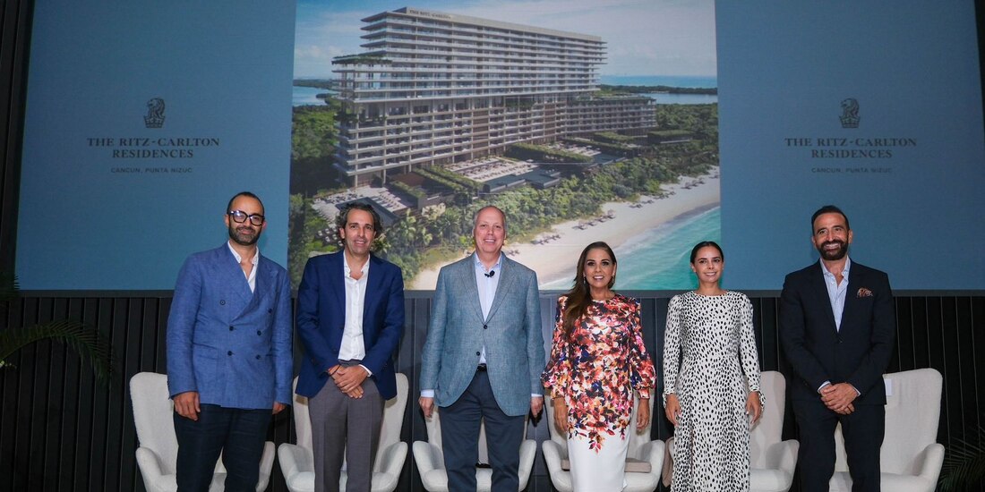 Inversionistas y autoridades formalizan el desarrollo de Ritz Carlton Punta Nizuc, un proyecto clave para el crecimiento de Cancún.