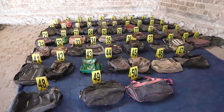 Prendas de las víctimas del rancho Izaguirre, el 12 de marzo del 2025.