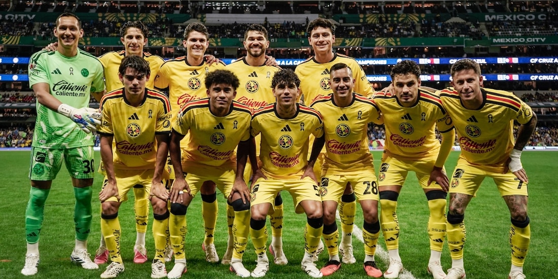 América antes de un partido de la Liga MX