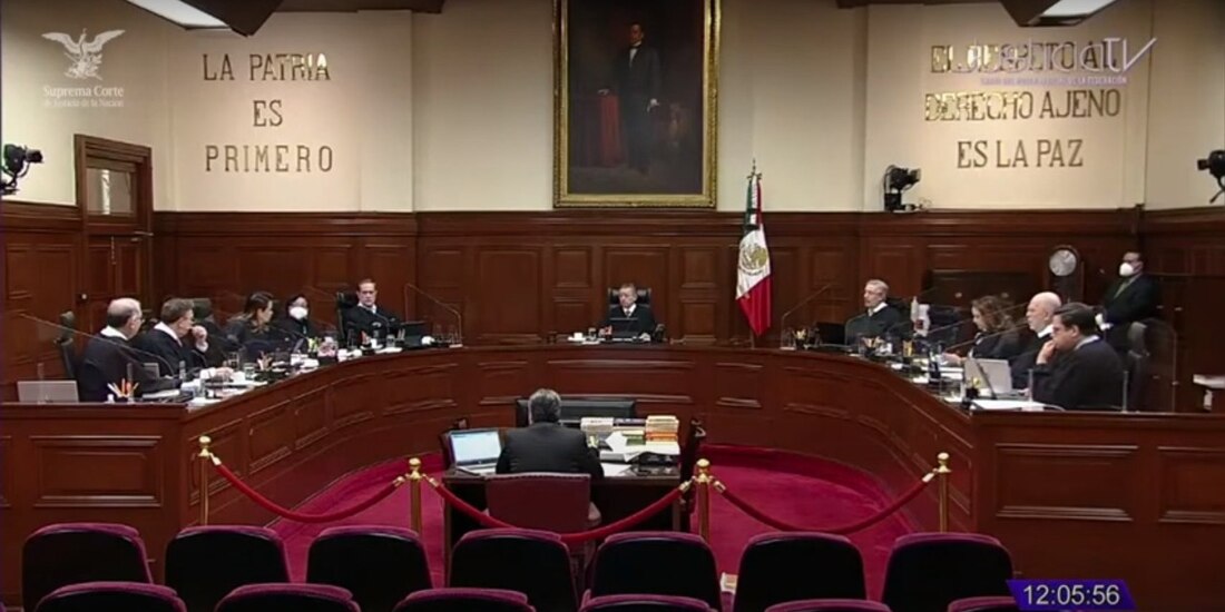 Sesión de la Suprema Corte de Justicia de la Nación.