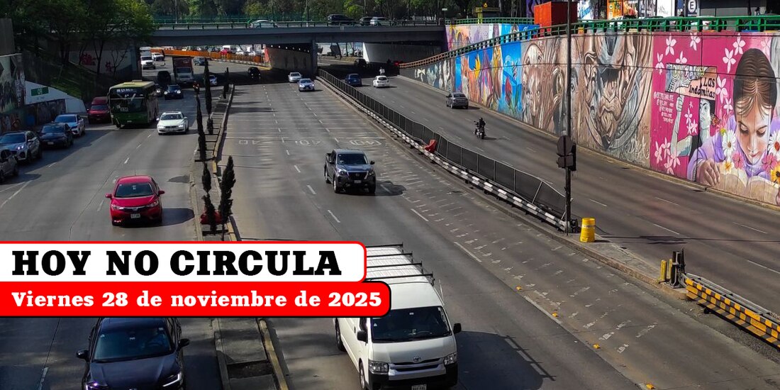 Te contamos qué autos descansan este viernes 28 de noviembre de 2025 en la Ciudad de México y el Estado de México.