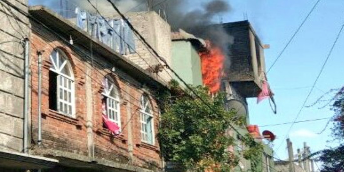 Incendio casa habitación de la colonia Agrícola Oriental