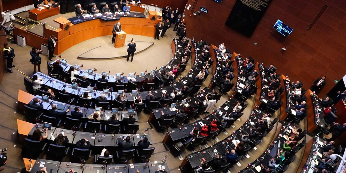 Sesión en el Senado de la República.