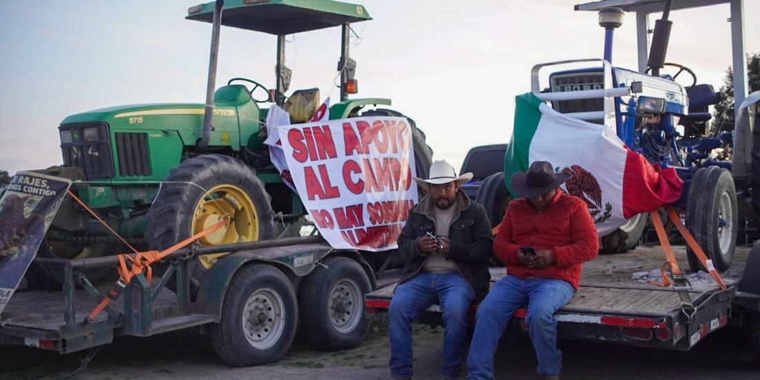 Campesinos se manifiestan en la Ciudad de México